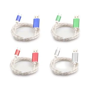 LED Light Shine Light Apvalus ABS tipo C kabelis