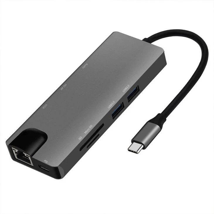 Usb C šakotuvas su keliais USB C prievadais