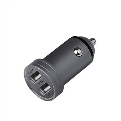 5v 3.1a išvestis 2 USB prievado automobilinis įkroviklis su visu metalu
